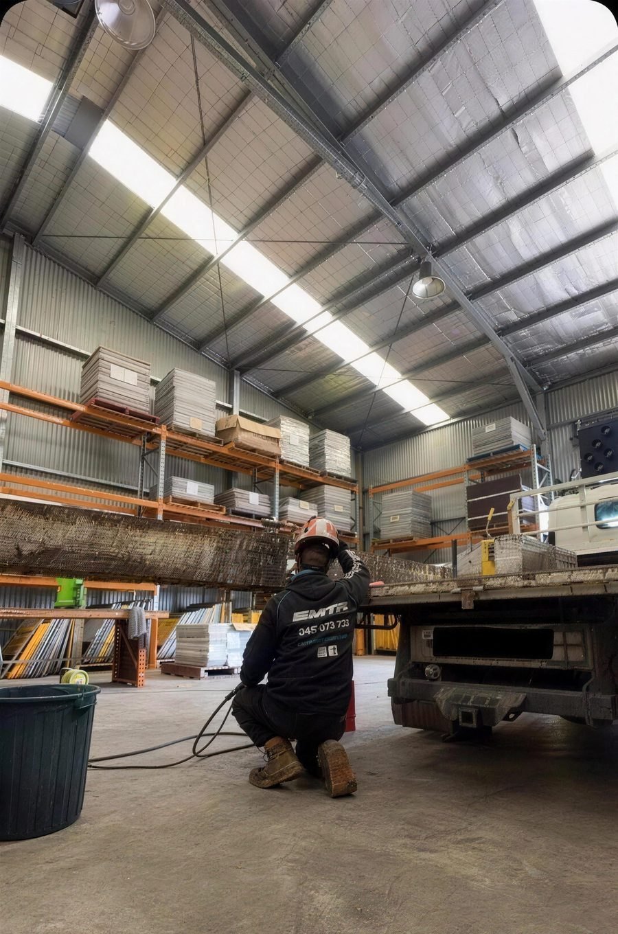 Mobile heavy-equipment welding, on site